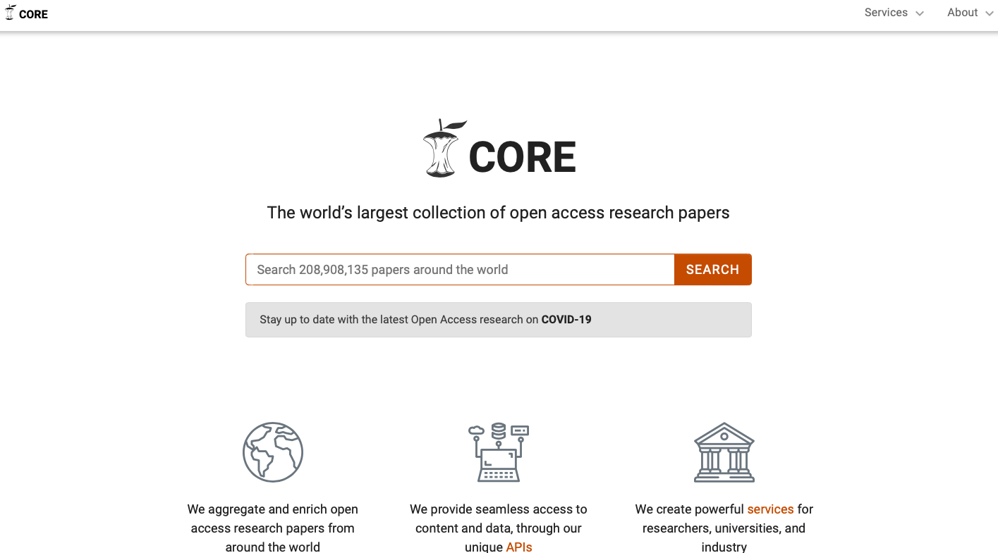 CORE Online journal and research databases